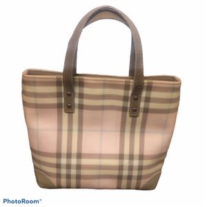 Burberry Candy Nova Check Pink Signature Tote Mini